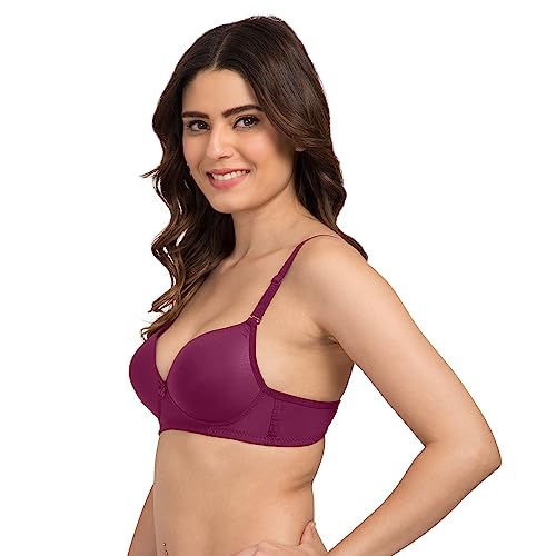 Image of Tweens - Heavily Padded Semi Push-Up Bra - Polyamide Fabric - 3 /4th Coverage, Wireless, Multiway Straps, Seamless - Everyday T-Shirt Bra