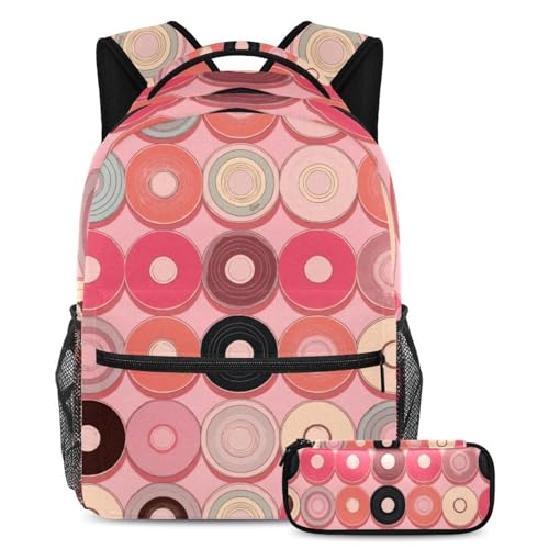 Sac à dos de jour rose et multicolore idéal pour le lycée et les sorties