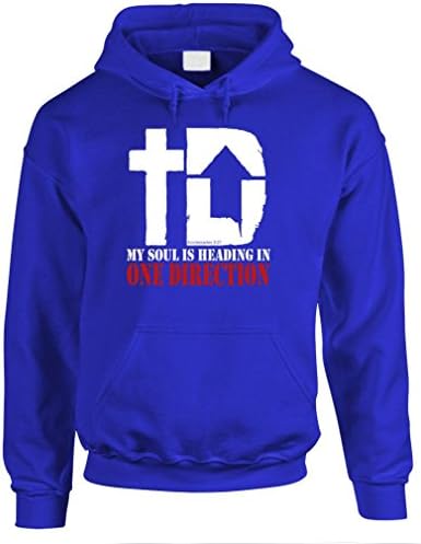 SOUL IN ONE DIRECTION - funny christian Pullover Hoodie, L, Royal Apparel
