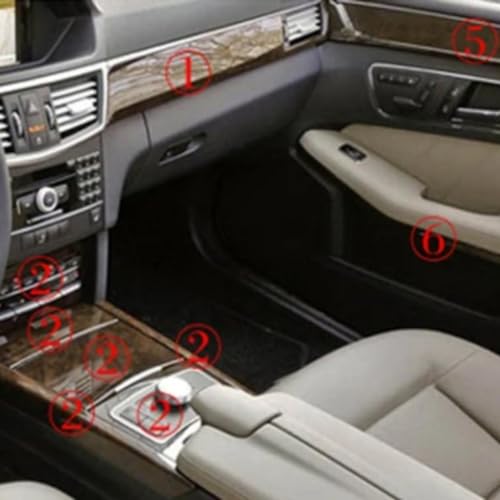 Insert console centrale carbone argent de prestige pour Mercedes E Class 2009-2015 - 5