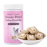 Dylan's cabin Freeze Dried Chicken Cat & Dog Treats - High Protein Dental Bites with Bone-in Thigh, Egg Yolk Training Kitten Puppy Snack for Coat Oral Health, 46pcs