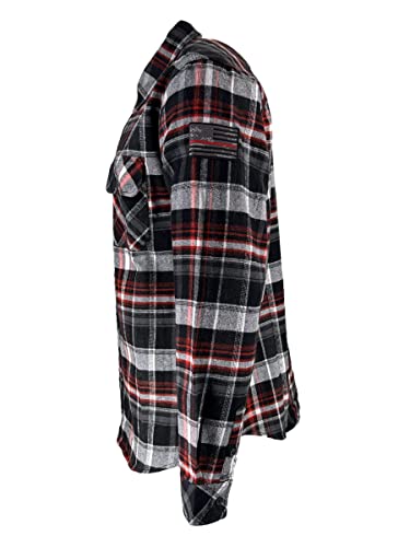 Howitzer Style Men's Button Down Flannel Execute Military Grunt MFG3