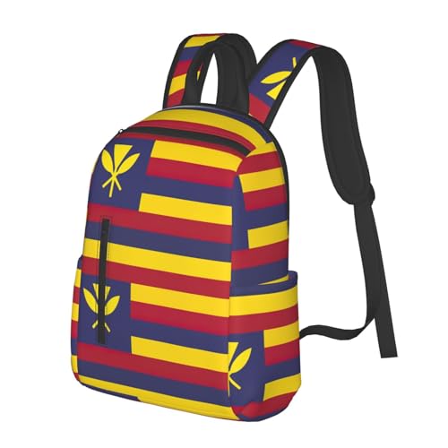 Flag Of The Kingdom Of Hawaii Print Lightweight Backpack,Day Packfor Men Women, Hiking Back Pack For Travel Camping Outdoor2
