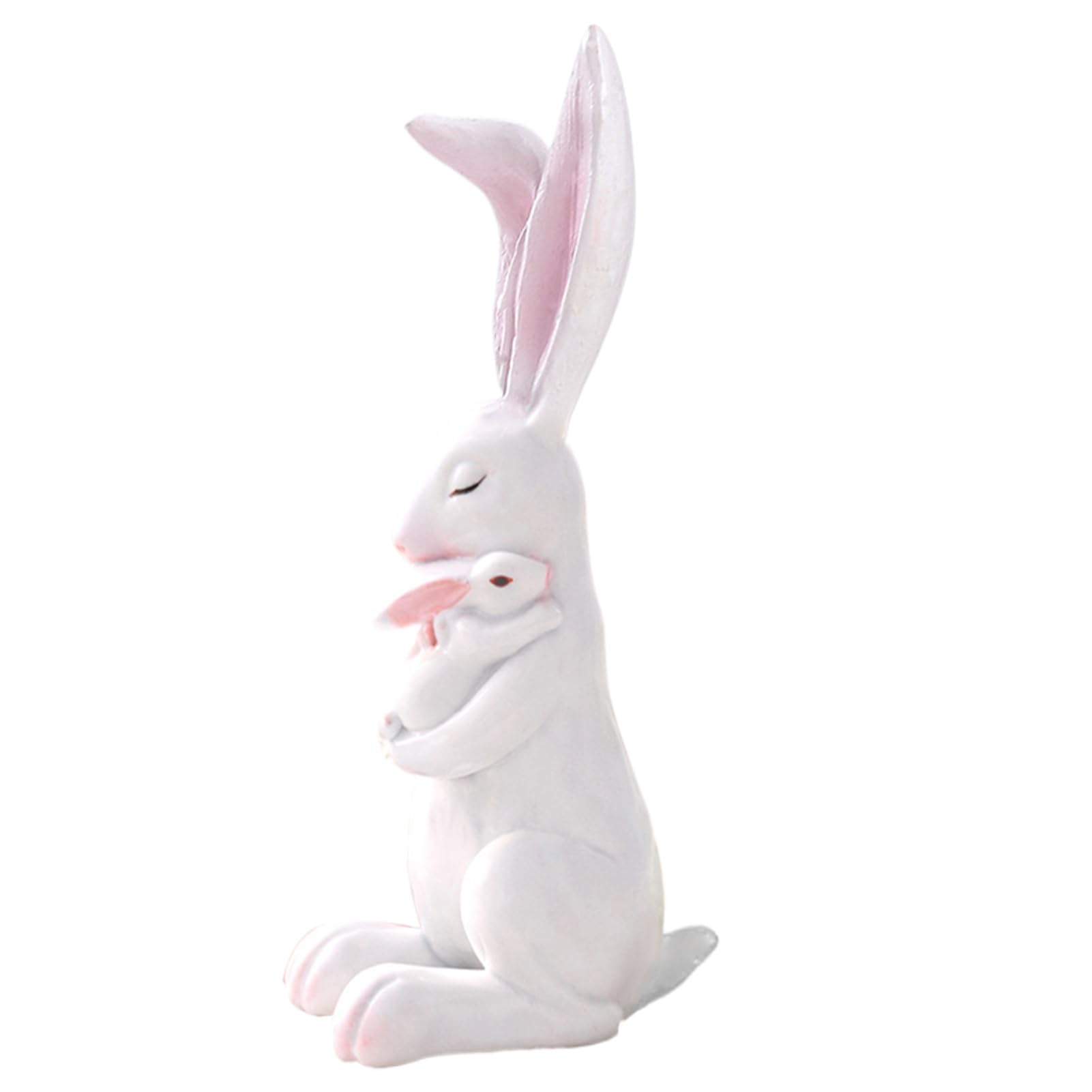 Statues d'animaux d'extérieur lapin en résine pour centre de table et étagère de salon