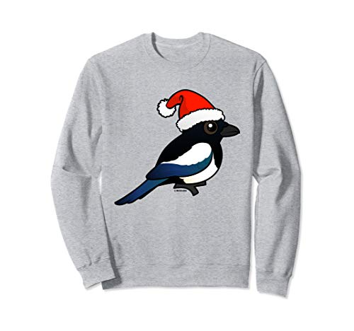 Cute Cartoon Bird Holiday Magpie Santa Christmas Gift Idea Sweatshirt