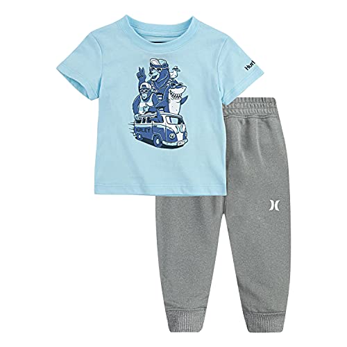 Image of Hurley Baby Boys' Graphic T-shirt and Joggers 2-piece Outfit Set
