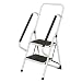 Support Plus Folding 2-Step Safety Step Ladder with Padded Side Handrails