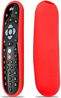 Sky Q Remote Cover Protective Case by Inbrackets  Shockproof Cover Case Skin for Latest Sky Q Remote Control EC202O  Anti-Slip  Premium Durable Silicone Honeycomb Texture RED