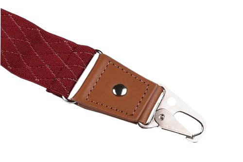 Image of Suspenders for Men Snap Hooks with 1.4 Inch Elastic Y-Back Adjustable