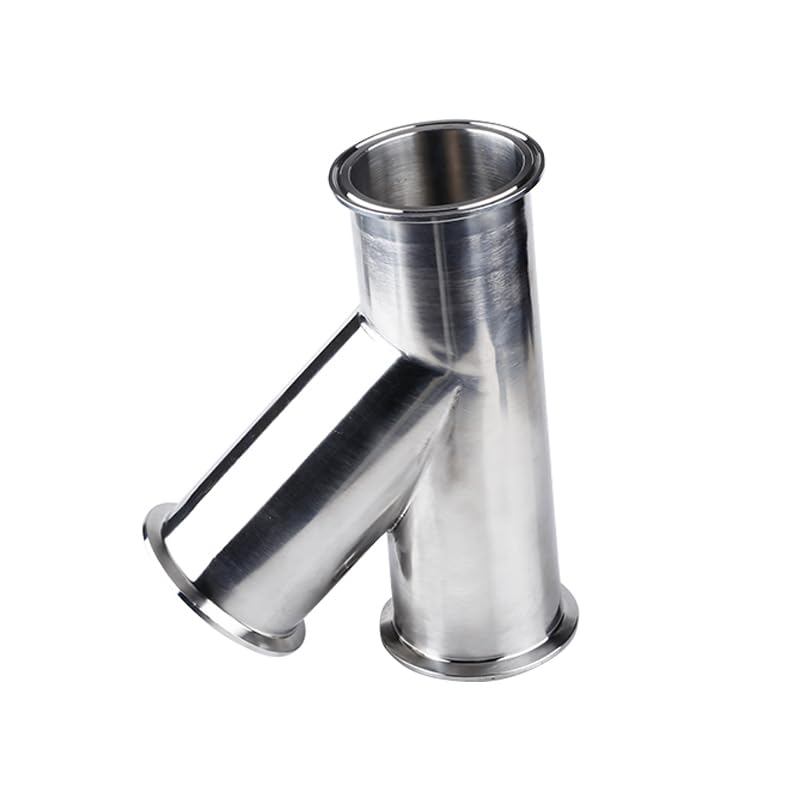 304 Stainless Steel Ferrule Y Type Pipe Fitting Connector Adapter Coupling ICXLPMC(38mm Ferrule OD 50.5)