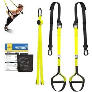 RHINOSPORT Sling Trainer Sling Trainer Set met deuranker instelbaar fitness thuis suspensie – geschikt voor onderweg en voor training binnen en buiten