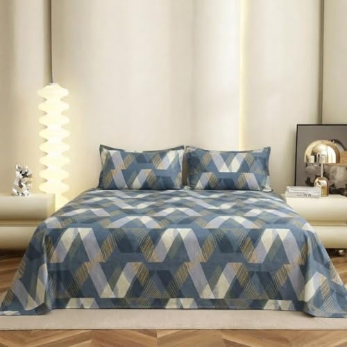 Image of Dream Living Premium Soft Double Bedsheet with 2 Pillow Covers | 130 GSM | 220x250 Cm | Blue