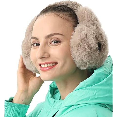 TELEPEPE Beheizter Ohrwärmer für den Winter, elektrischer Plüsch-Ohrenschützer für kaltes Wetter Freesize (Grau) Cover