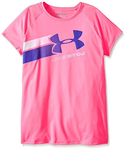 Under Armour Girls' Fast Lane T-Shirt, Pink Punk (640), Youth Small