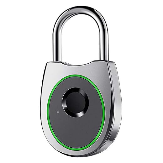 IFOLAINA Fingerprint Padlock Smart Touch Lock Metal Waterproof IP65 Anti-Theft Intelligent Keyless for Gym School Locker Lock Backpack Suitcase Travel Luggage Grey
