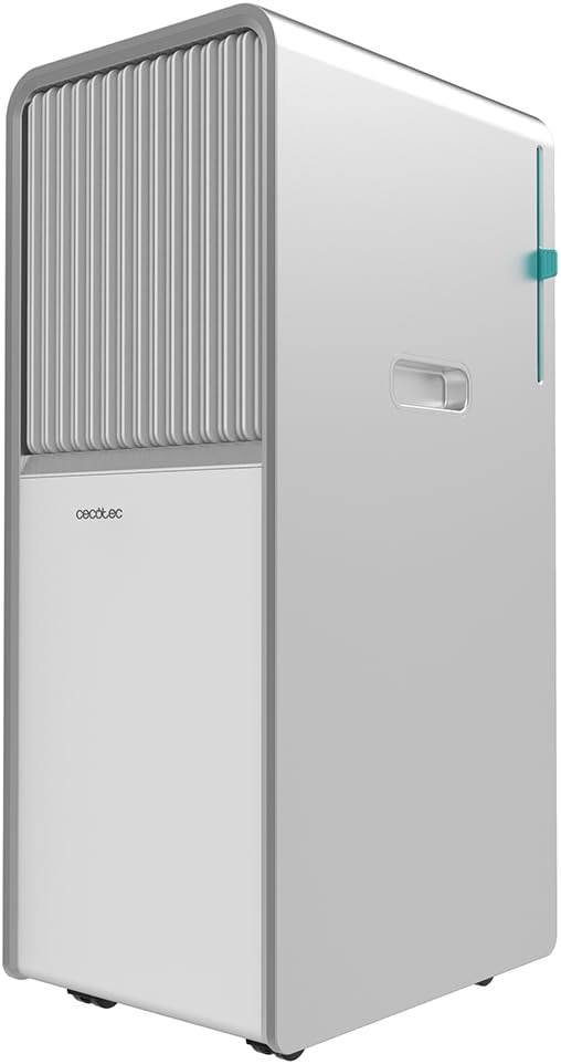 Cecotec Aire Acondicionado Portátil con Mando y Bomba de Calor ForceClima 12650 Style Heating. 12000 BTU, Pantalla LED, Táctil, 5 Modos, 2 Velocidades, Deshumidificador, Temporizador, 28m2