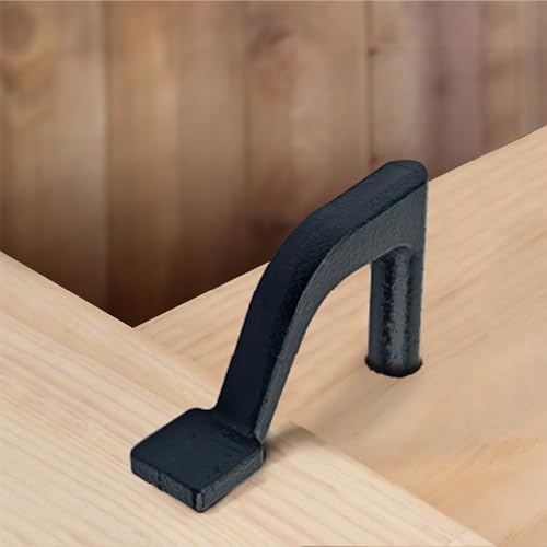 Image of POWERTEC 72076 Workbench Clamp Set - 3 /4 inch Bench Dog Hole Clamps, Includes 2 x 8 inch Holdfast, 2 x 3 /4 inch x 2-3 /8 inch Clamps and 4 x Deluxe Bench Dogs with Inserts