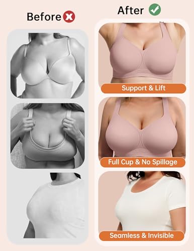 Image of Vertvie Jelly Bras for Women No Underwire Minimizer Support