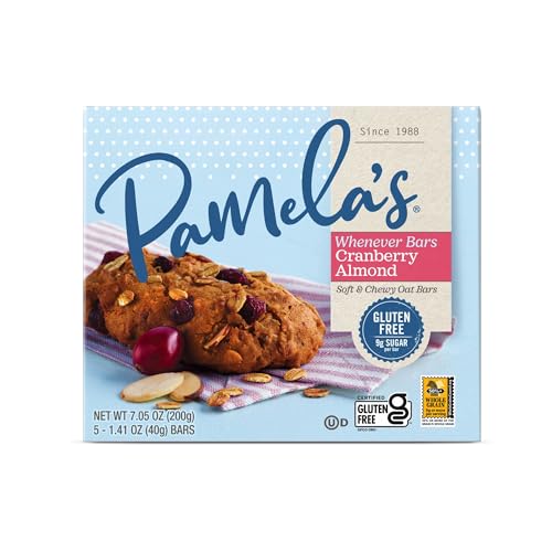 Pamela's Products Gluten Free Whenever Bars, Cranberry Almond, 5 Count Box, 7.05-Ounce (Pack of 6) - image 8