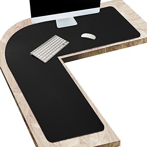 Vyaaa L Shaped Desk Pad 43 inch PU Leather Mouse