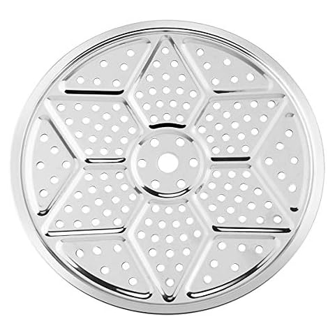 LKXHarleya 13.1" Round Stainless Steel Steamer Rack, Pressure Cooker Canner Racks Stock Pot Steaming Tray Stand Cooking Toast Bread Salad Baking Cover