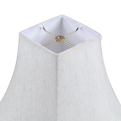 Image of Aspen Creative 34013 Handsewn Pagoda Spider Lamp Shade in Beige Linen Fabric (6 inch x 16 inch 12 inch)