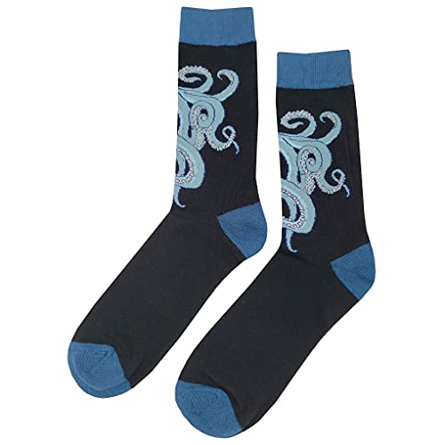 Octopus Dress Socks 4 Pack Funny Novelty Crazy Fun Design Men Size 8-12 Cotton Casual Crew Colorful Funky Fancy Socks Gift for Men4