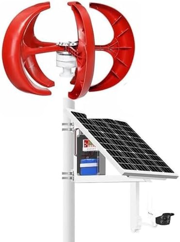 5000W Wind Turbine Generator Kit – 12V/24V/48V Vertical Axis 5-Blade DC Generator for Home, Off-Grid, Hybrid Solar & Wind Energy Systems – Efficient Renewable Power Solution