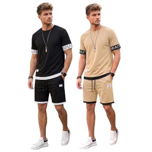 Image of Lymio Cord Set for Men | Casual Co-ord Set for Man | Trendy Matching Outfit | Stylish T-Shirt and Short for Men (SSM-CS-1-3)