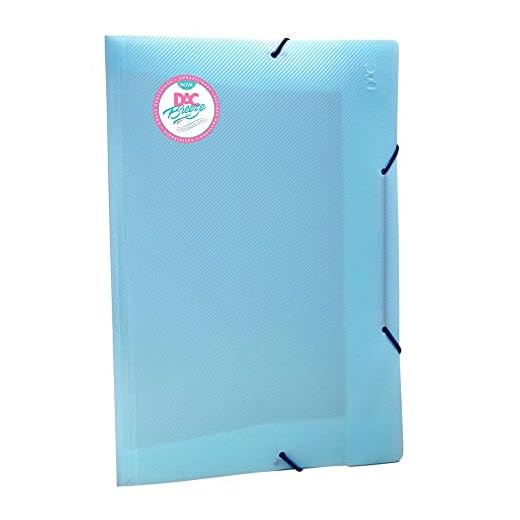 DAC Pasta Aba Elástica Plástica Ofício, Onda Breeze, Azul