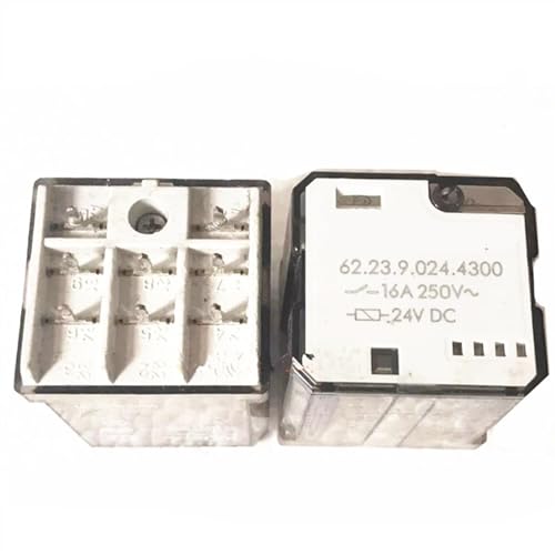 Relé 62.23.9.024.4300 de 24V DC con 8 pines evita fallos de conmutación en sistemas industriales