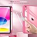 TiMOVO Case for iPad (A16) 11th Generation 11 Inch 2025, iPad 10th Generation Case 10.9 Inch 2022 with Pencil Holder,Slim Protective Cover with Clear Back Shell,Auto Wake/Sleep, Watermelon Pink