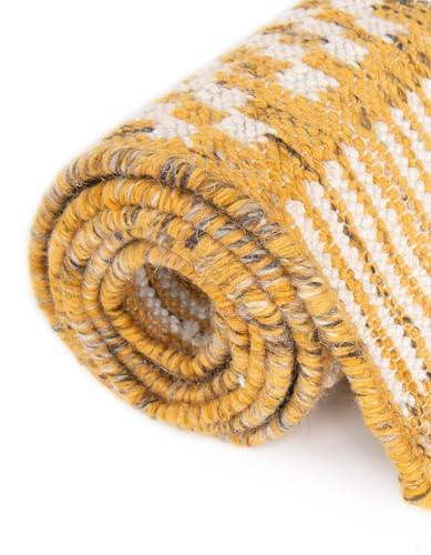 Tapete Eco Bohemio Lavable 8x10 Amarillo Mostaza miniatura 6