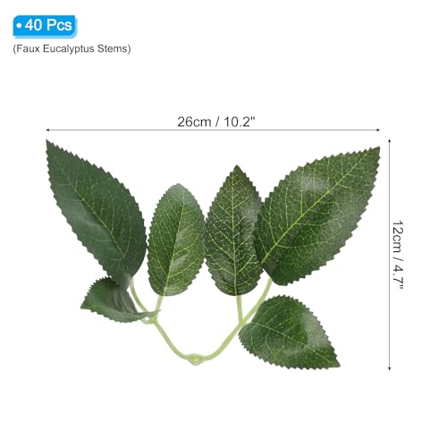 PATIKIL 4.72x10.24 Artificial Silk Rose Leaf - Image 2