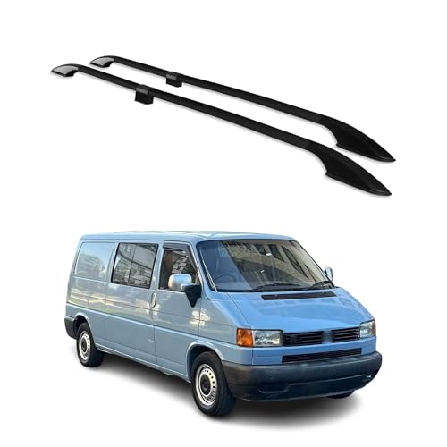 Barres de Toit longitudinales pour VW T4 Transporter 1990-2003 L2 Alu Noir