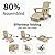 Polyhouz Folding Adirondack Chair with Retractable Ottoman,HDPE Outdoor Adirondack Chair with Cup Holder,All-Weather Lounge Chairs for Outside,Patio,Pool,Fire Pit,Brown