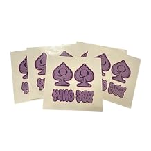 5 - Sheet Purple BBC Only Tattoo Set with Queen of Spades Symbol