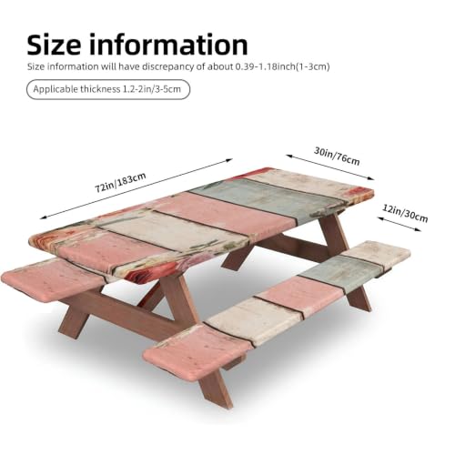 Mantel de mesa de picnic con estampado de flores de madera premium 6ft 5