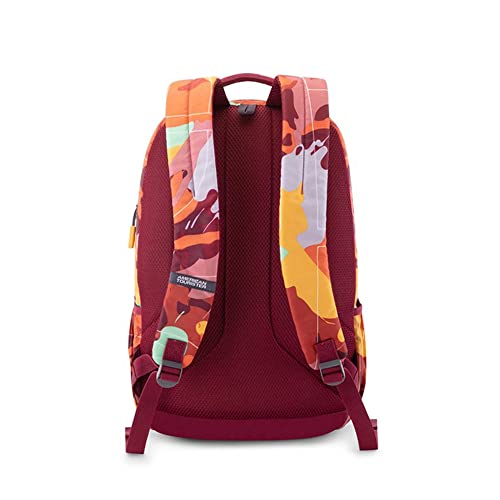 Image of American Tourister Sest+ Polyester 2 Compartment Unisex Backpack (Red,Frsz) (Medium size)