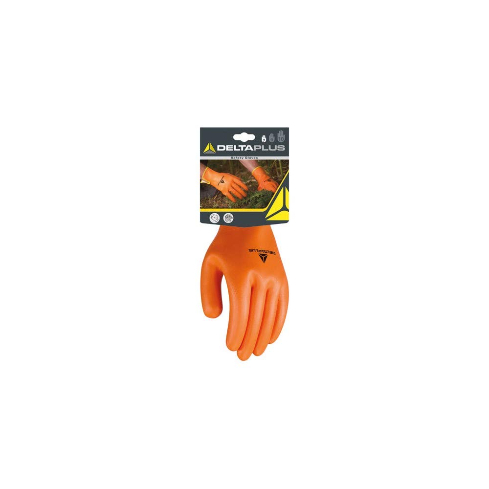 DELTA PLUS Guanti 2pz da lavoro antifreddo fino a -30°C multilavori invernali in schiuma di lattice felpato Deltaplus - Blu-Nero, 10 - XL