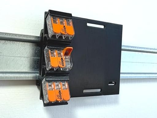 Adaptador universal DIN Rail/Hutschrienenadapter para actuadores y sensores con 3 x Wago bornes de conexión 221-413 | Ya disponible en tu tienda friki favorita! En mundofriki.es!