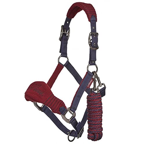 LeMieux Vogue Fleece Headcollar - Halter & Leadrope (Burgundy - X-Full)