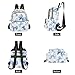 YETTASBIN Fashion Quilted Mini Backpack for Women & Girls - Blue Bow Lightweight Casual Travel Daypack, M(14L)