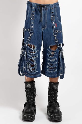 Denim Strap Shredder Pants [BLUE DENIM]4