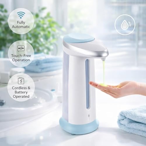 Image of Automatic Soap Dispenser Touchless | Infrared Sensor Liquid Soap Dispenser | Rechargeable /Battery Operated | Waterproof Hand Wash Dispenser for Kitchen & Bathroom (Modal - 6)