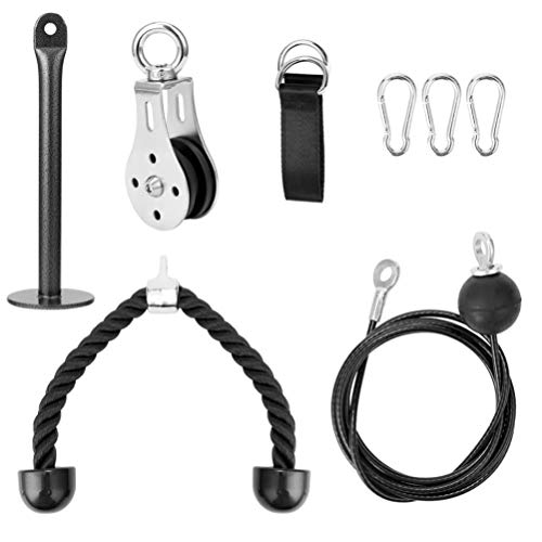 BESPORTBLE, 8 peças de sistema de polia de acessórios para sistema de fitness, bíceps e tríceps, pul