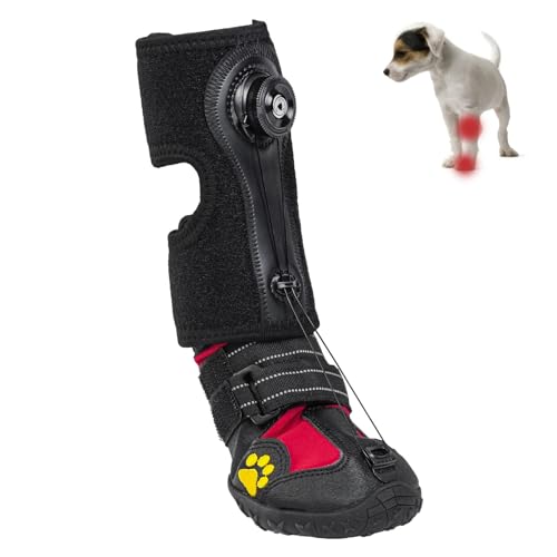 Poo4kark Fußheber mit Rolle (Keine Knöchelstütze) für Hunde. Korrigierende Hundeschuhe zum sicheren Anheben der Zehen bei Fußproblemen zur Verbesserung des Gangs bei Hunden. (Black, S)
