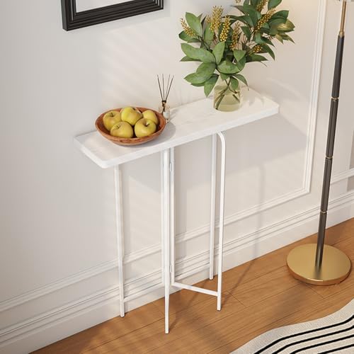 Mesa consola para entrada estilo granja con patas de metal robustas