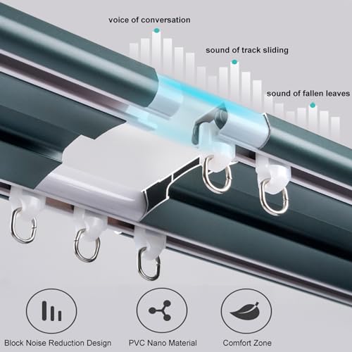 Aluminiowy system szyn sufitowych z podwójną szyną do rozdzielacza pomieszczenia, łatwa instalacja, nowoczesny wystrój wnętrz, idealny do pomieszczeń domowych i biurowych