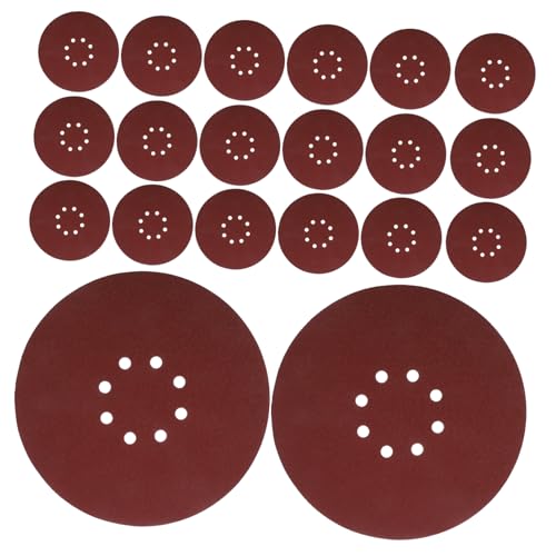 STOBAZA Drywall Sander Sandpaper Discs 50pcs 225mm Aluminum Oxide Sandpaper 9'' Diameter for Wall and Wood Polishing